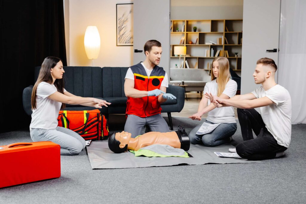 CPR classes inside a person's home