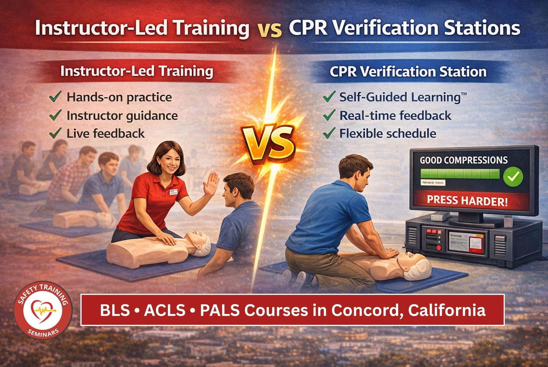 BLS • ACLS • PALS Courses in Concord, California