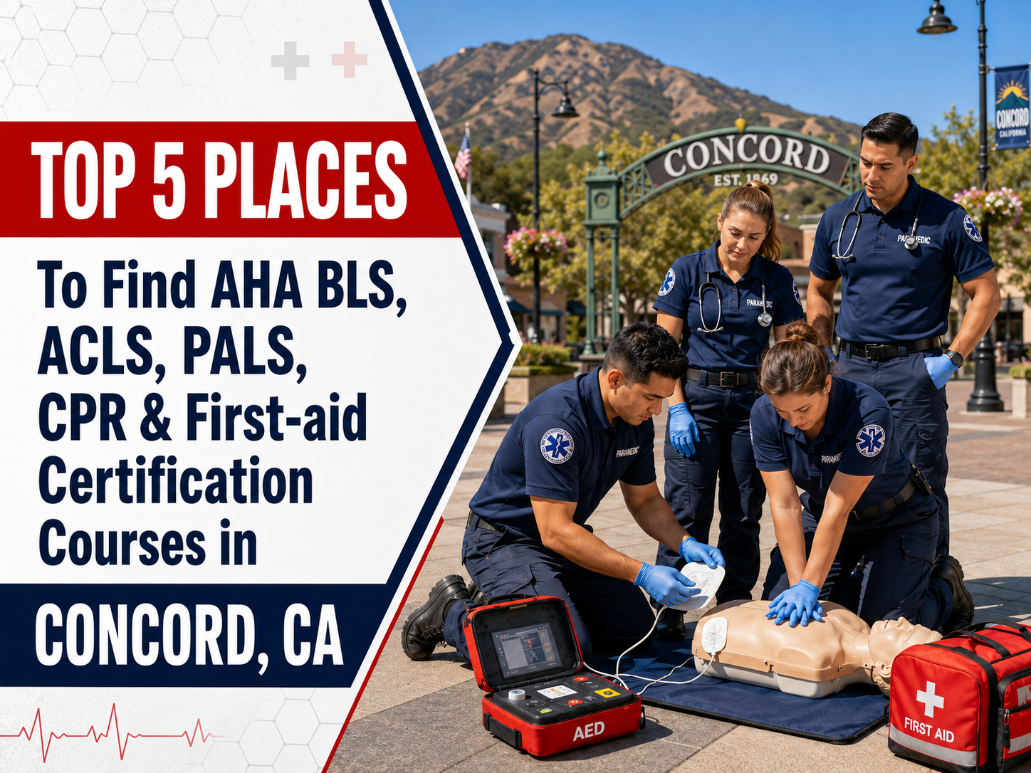 Top 5 Places To Find American Heart Association BLS, ACLS, PALS, CPR, and First-aid Certification Courses in Concord, CA